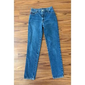 Vtg 90s Bongo Blue Jeans, High Rise Mom, Tapered, Denim Heavyweight Sz 5